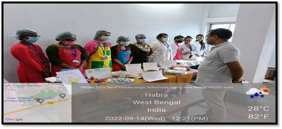 Cooking Competition on the Occasion of National Nutrition Week 2022 by the Dept. of Food & Nutrition on dt 14.09.2022